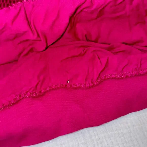 VTG 80s Off-Shoulder Top Hot Pink Women's Medium Workout Retro Y2K Barbie Party - Picture 11 of 16